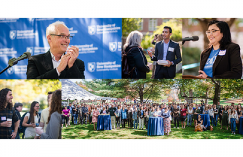 A photo collage of the Sustainability Institute at UNH's Alumni Celebration