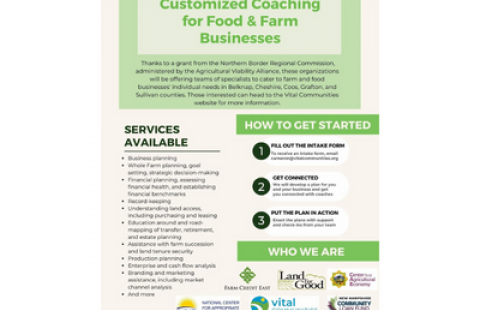 Customized coaching for food and farm businesses