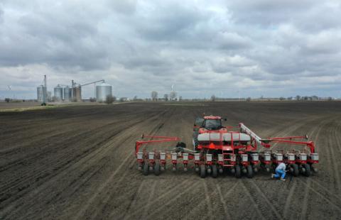 tractor in field