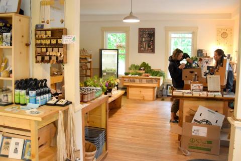 two women in the storefront for Kearsarge Food Hub
