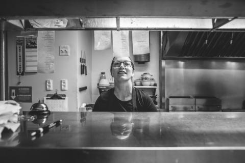 In the kitchen at Throwback Brewery in North Hampton, New Hampshire