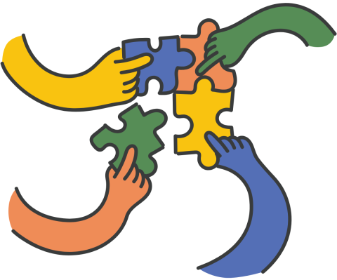 hands with puzzle pieces