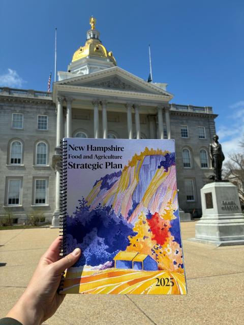 NH Food and Ag Strategic Plan in front of NH State House